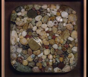 Resin, sand, stones & artificial eye • 30x30cm • More pic. > GALLERY SCULPTURES