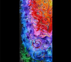 Ink & acrylic on canvas • 60x20cm • More pic. > GALLERY PAINTINGS